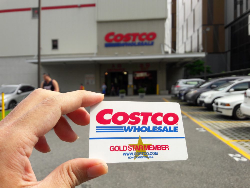 Costco gold membership card.