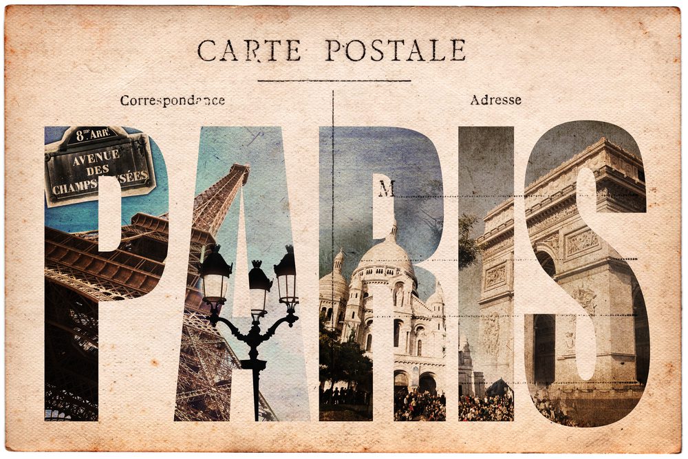 Vintage Paris postcard.